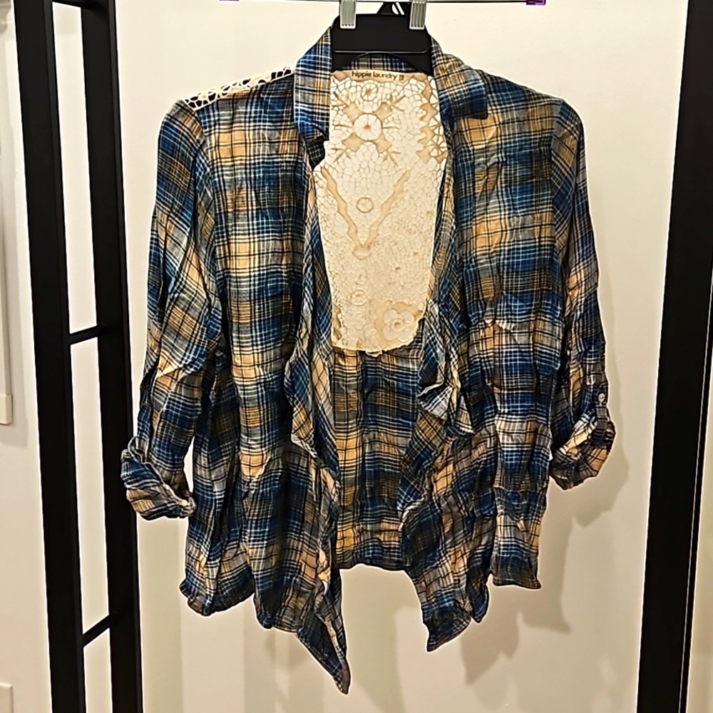 Hippie laundry XL Blue and cream